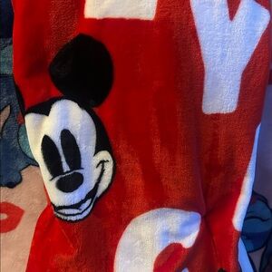 Disney Red and Black Mickey Mouse Throw Blanket